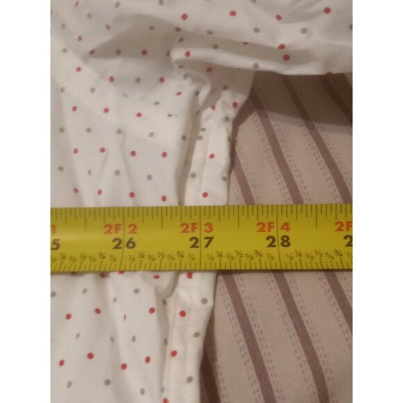 New Linea Uomo LU Shirt 5X Mens Button Up Stretch Short Sleeve White Dots - Picture 10 of 11